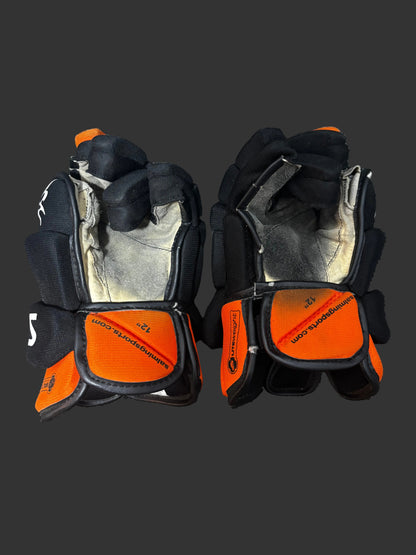 Salming M11 Eishockeyhandschuhe 12” – Schwarz/Orange